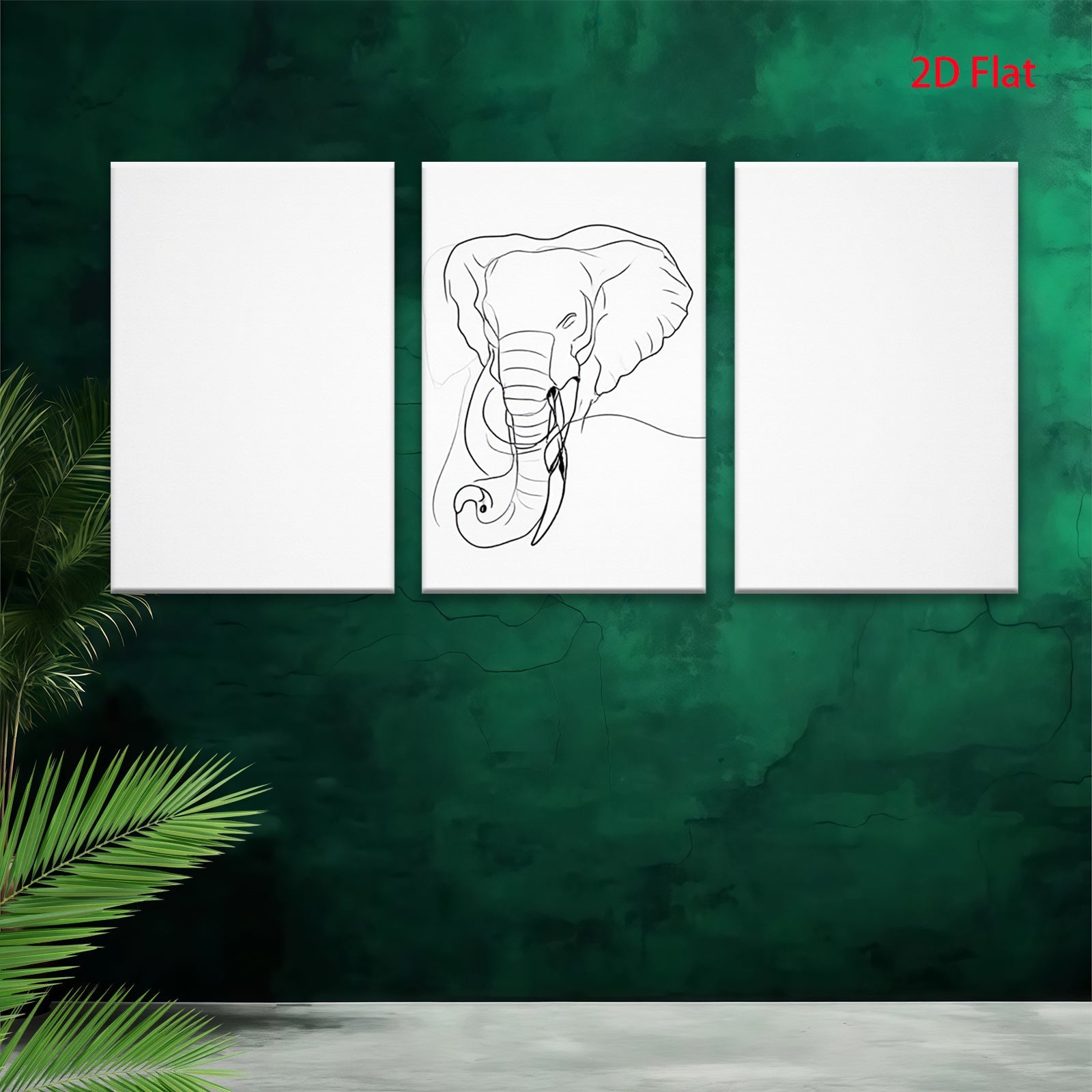 2D flat 1pc Minimalist Elephant Line Art Wall Decor Modern Farmhouse Living Room Bedroom Canvas Prints Gallery Wrapped Art Home Decor Gift Ideas Trending Now