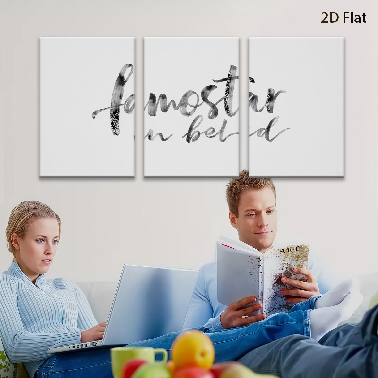 2D flat 1pc Minimalist abstract calligraphy wall art for living room bedroom office decor farmhouse style modern canvas prints gallery wrapped ready to hang