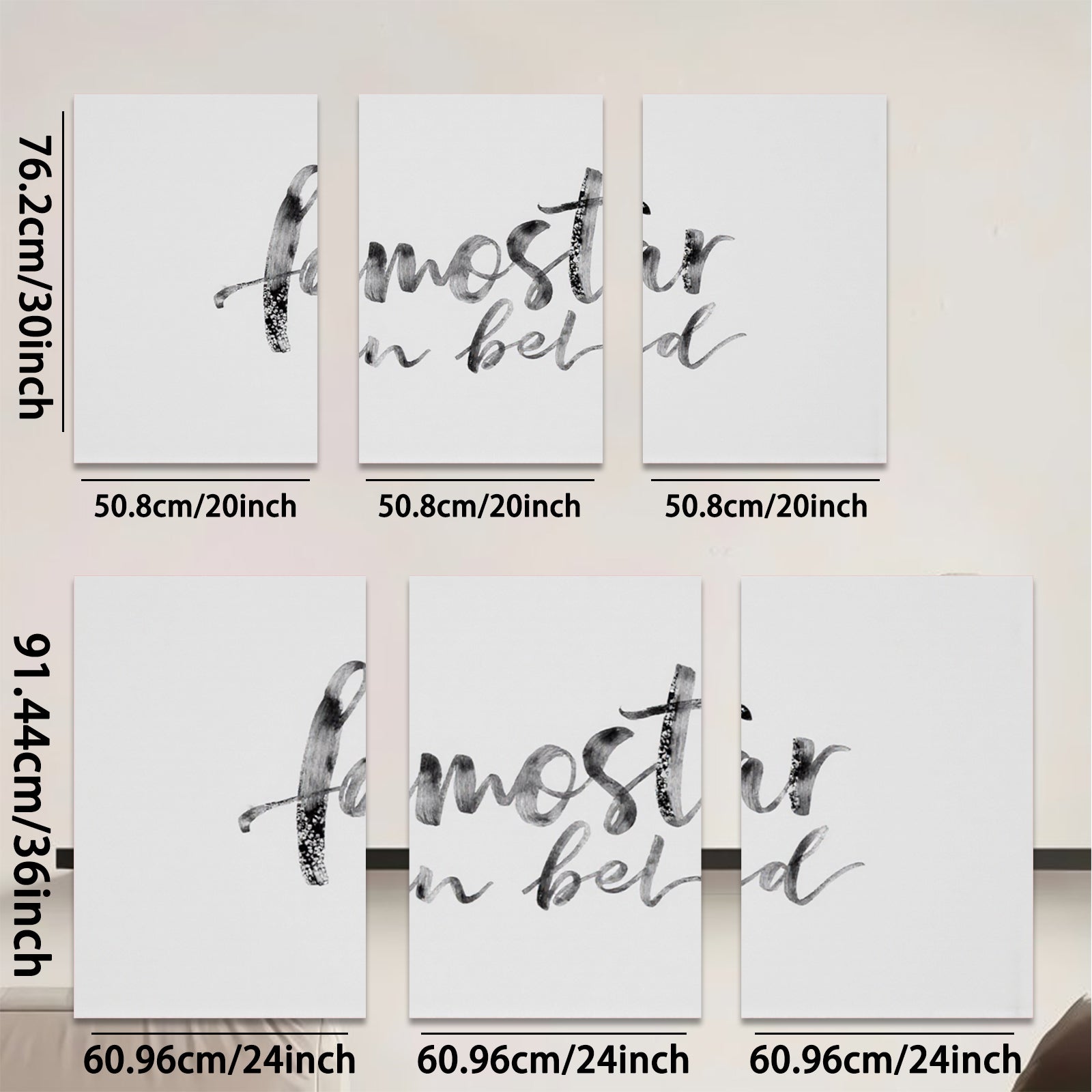 2D flat 1pc Minimalist abstract calligraphy wall art for living room bedroom office decor farmhouse style modern canvas prints gallery wrapped ready to hang