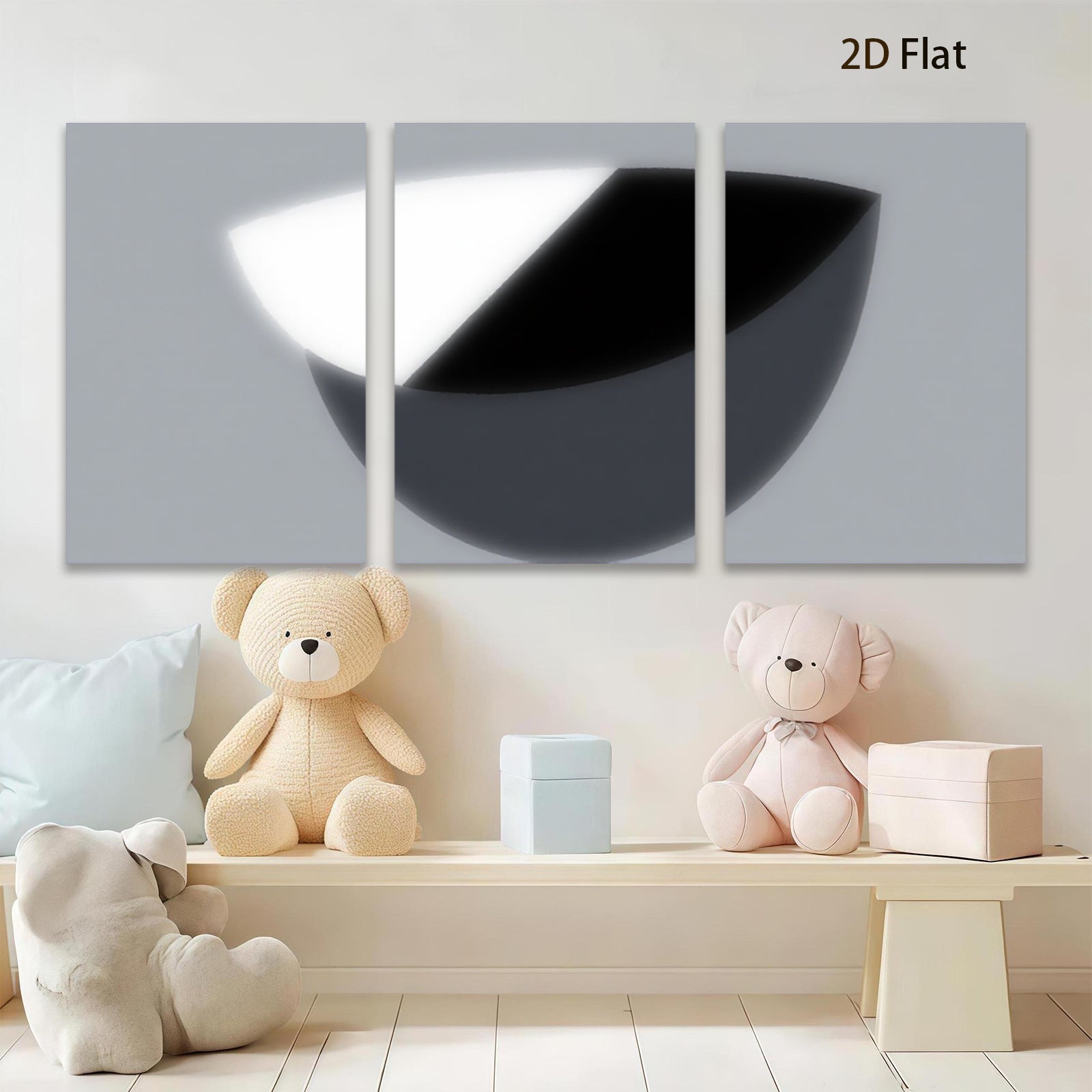 2D flat 1pc Minimalist abstract sphere art wall decor modern farmhouse living room bedroom canvas prints gallery wrapped ready to hang oversized statement piece