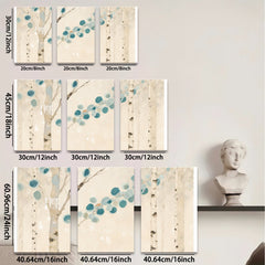 2D flat 1pc Minimalist birch trees botanical wall art print for living room bedroom home decor farmhouse style canvas prints modern art