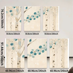 2D flat 1pc Minimalist birch trees botanical wall art print for living room bedroom home decor farmhouse style canvas prints modern art