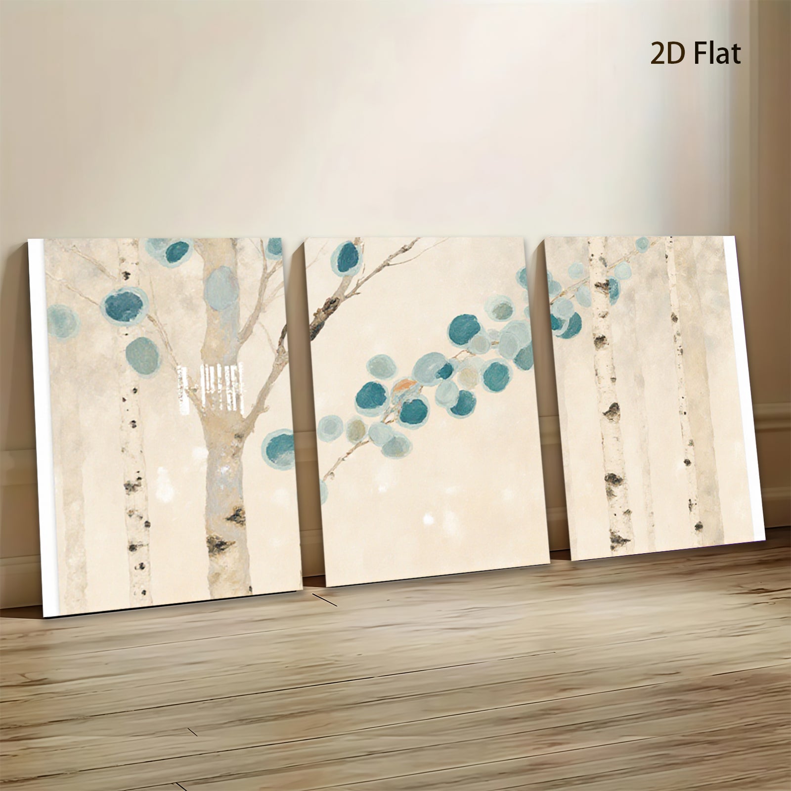 2D flat 1pc Minimalist birch trees botanical wall art print for living room bedroom home decor farmhouse style canvas prints modern art
