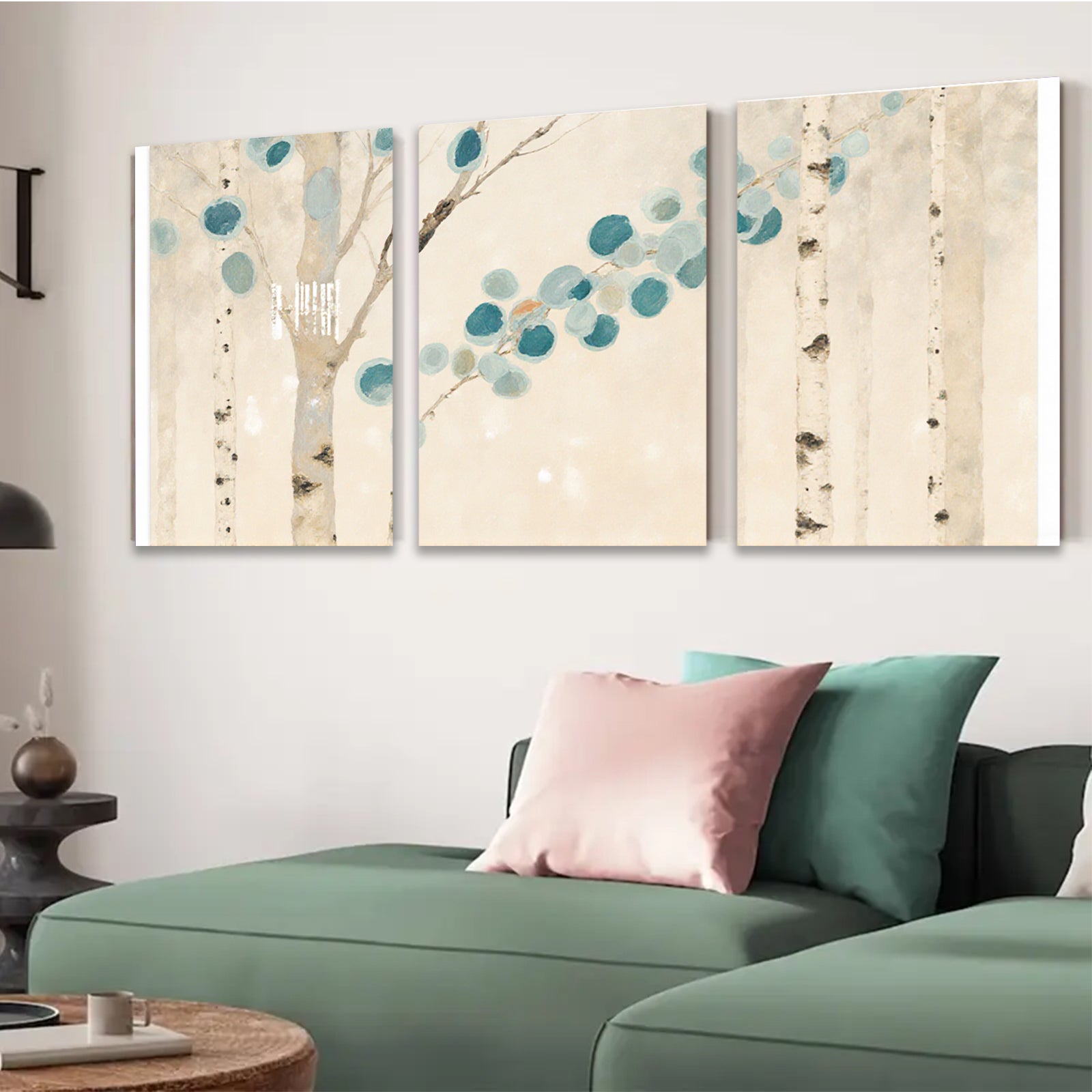 2D flat 1pc Minimalist birch trees botanical wall art print for living room bedroom home decor farmhouse style canvas prints modern art