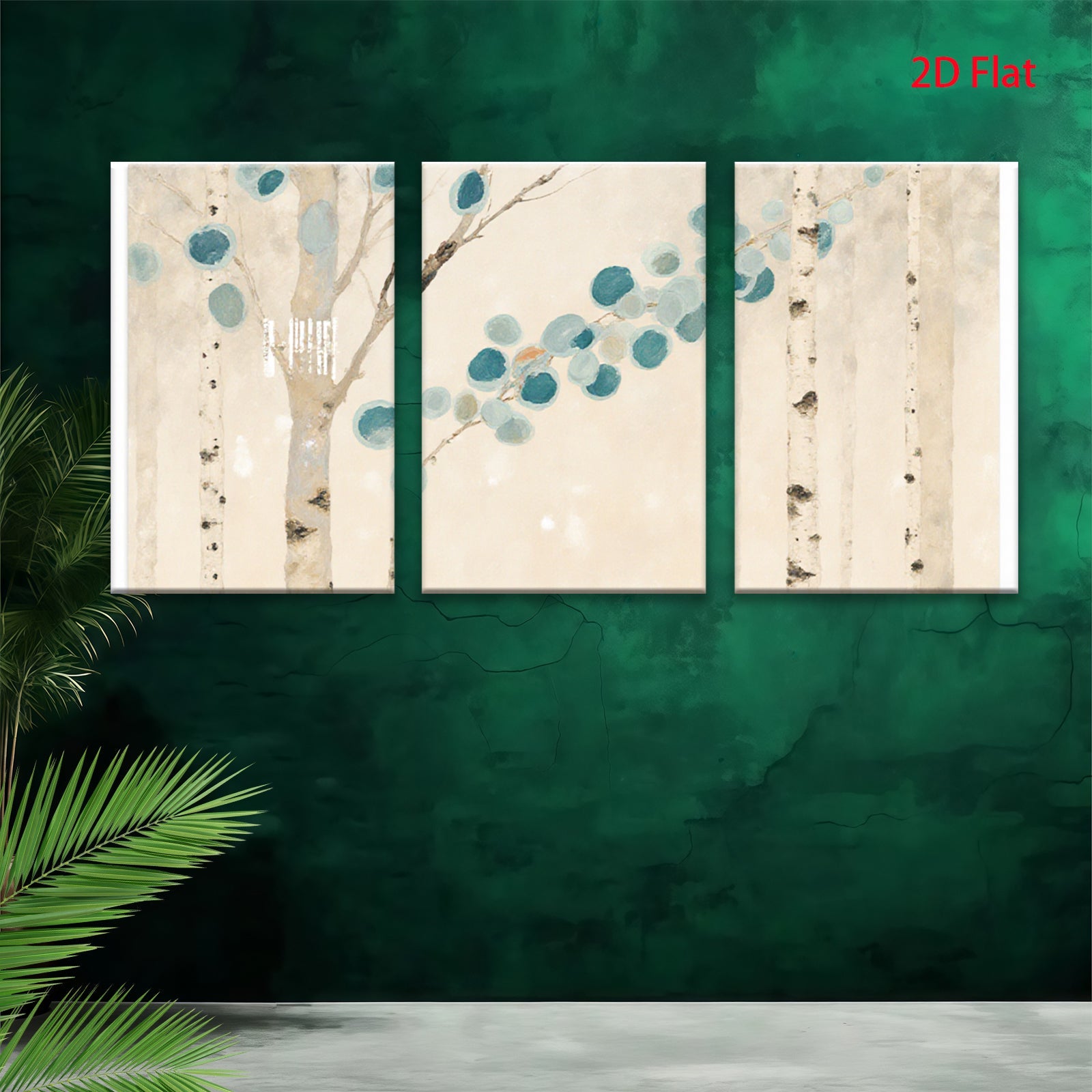 2D flat 1pc Minimalist birch trees botanical wall art print for living room bedroom home decor farmhouse style canvas prints modern art