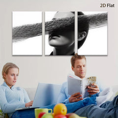 2D flat 1pc Minimalist face portrait modern wall art for living room bedroom office gallery wrapped canvas prints farmhouse decor botanical style