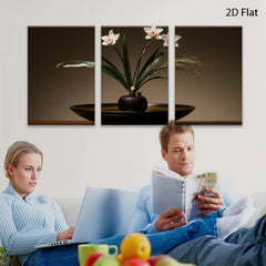 2D flat 1pc Minimalist floral still life botanical art dining room bedroom gallery wrapped canvas modern farmhouse wall decor