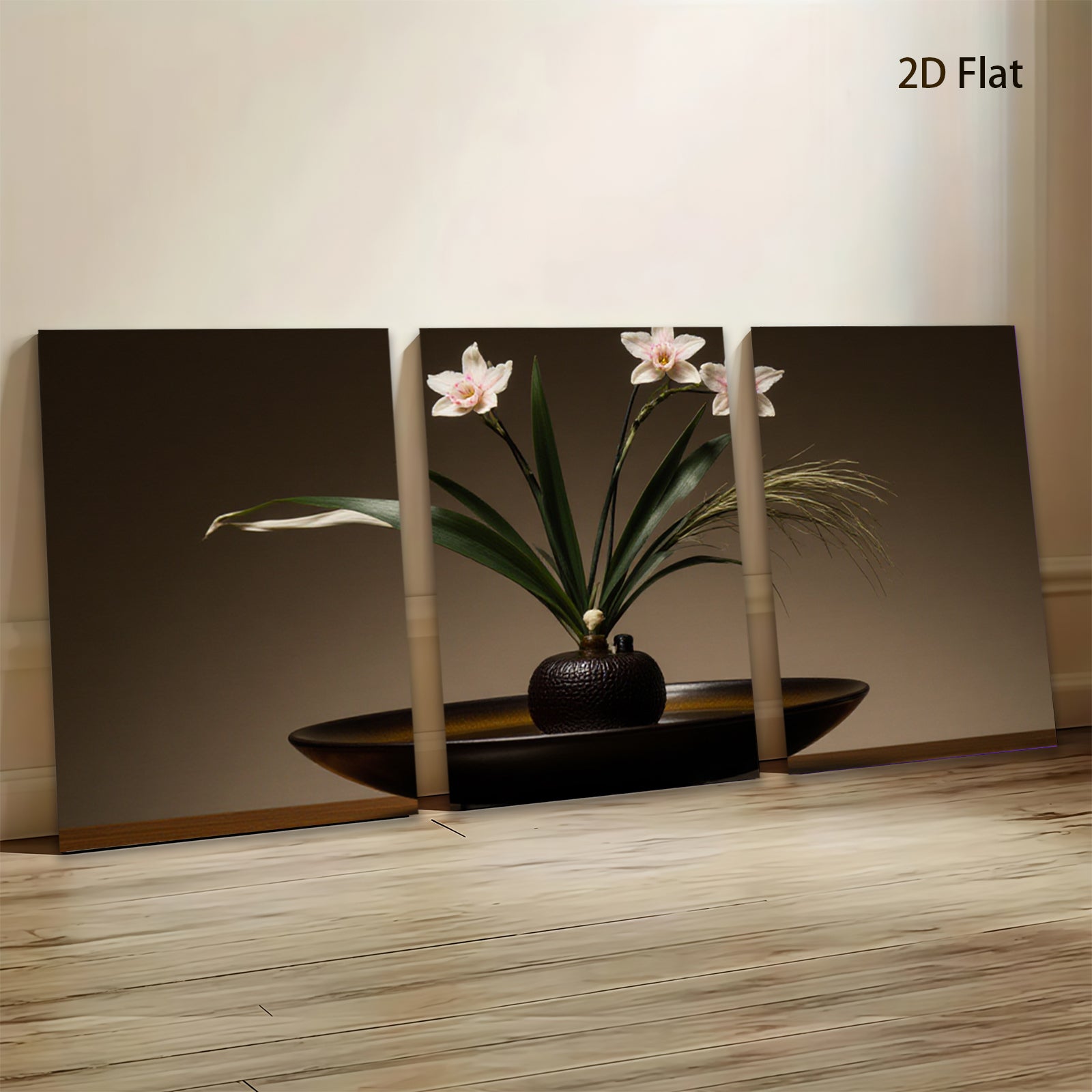 2D flat 1pc Minimalist floral still life botanical art dining room bedroom gallery wrapped canvas modern farmhouse wall decor