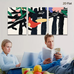 2D flat 1pc Modern Abstract Botanical Forest Wall Art Decor Living Room Bedroom Canvas Prints Gallery Wrapped Artwork Home Decor Farmhouse Style Trending Now