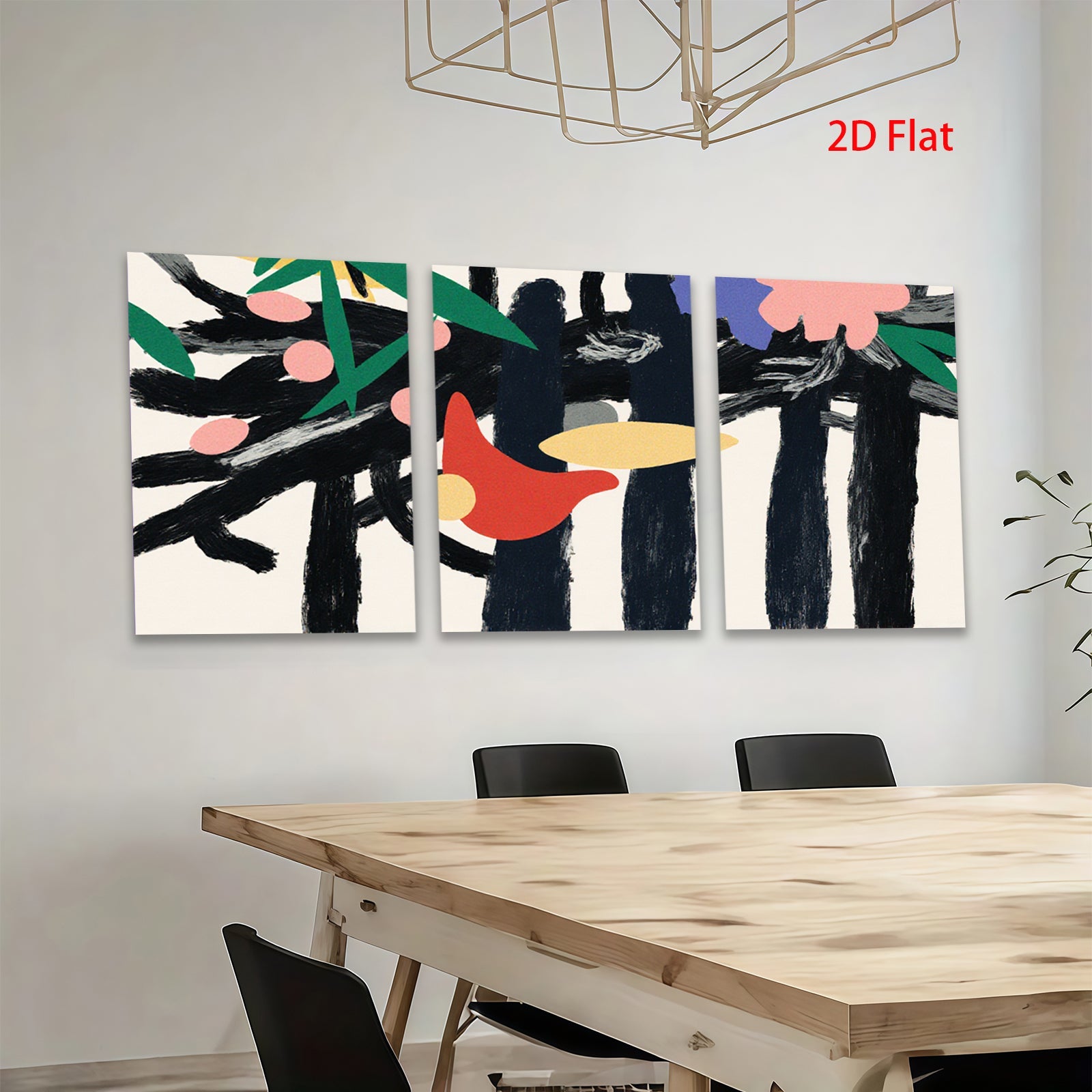2D flat 1pc Modern Abstract Botanical Forest Wall Art Decor Living Room Bedroom Canvas Prints Gallery Wrapped Artwork Home Decor Farmhouse Style Trending Now