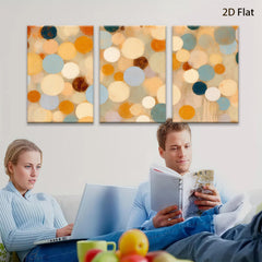 2D flat 1pc Modern Abstract Circles Wall Art Decor Living Room Bedroom Office Canvas Prints Gallery Wrapped Ready To Hang Farmhouse Style