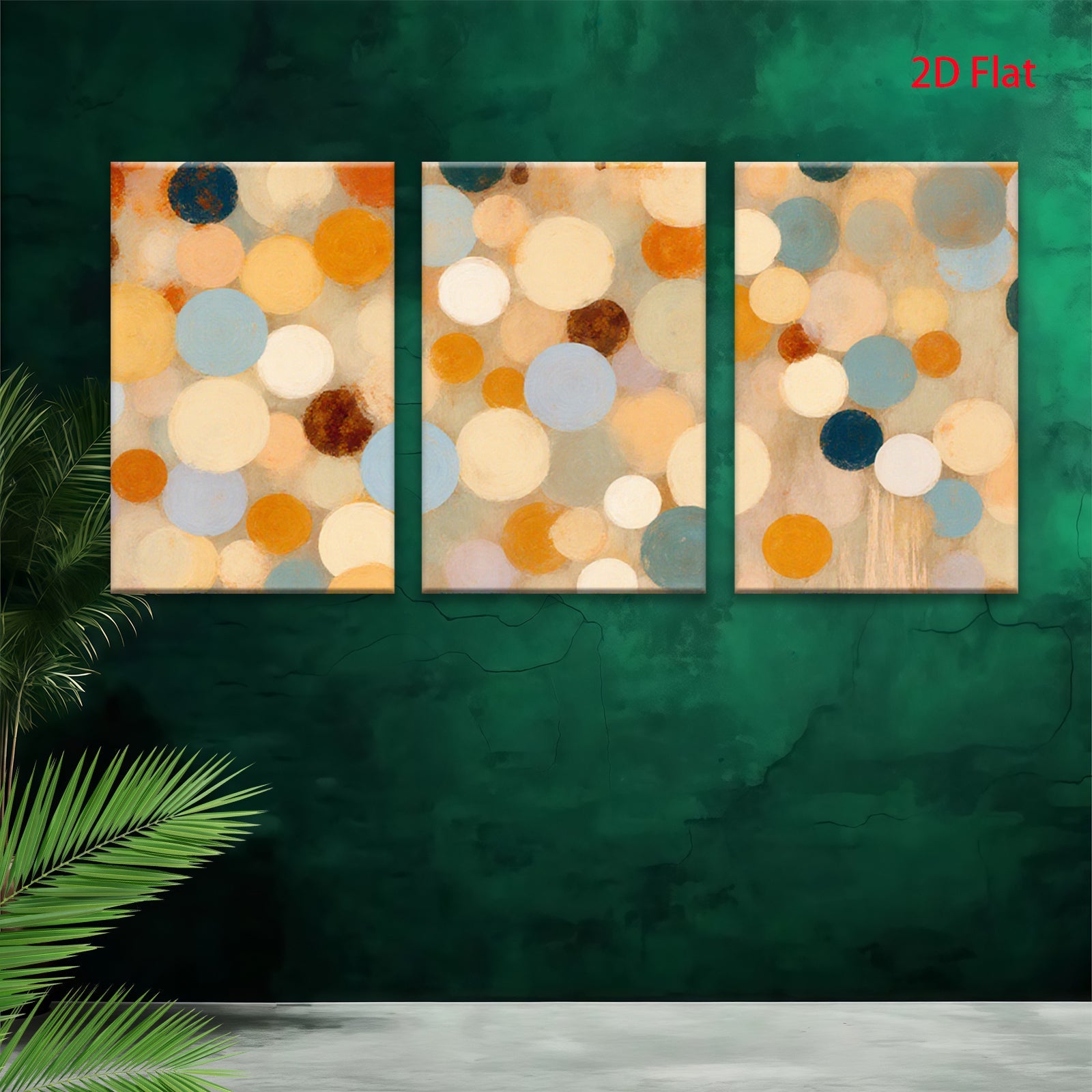 2D flat 1pc Modern Abstract Circles Wall Art Decor Living Room Bedroom Office Canvas Prints Gallery Wrapped Ready To Hang Farmhouse Style