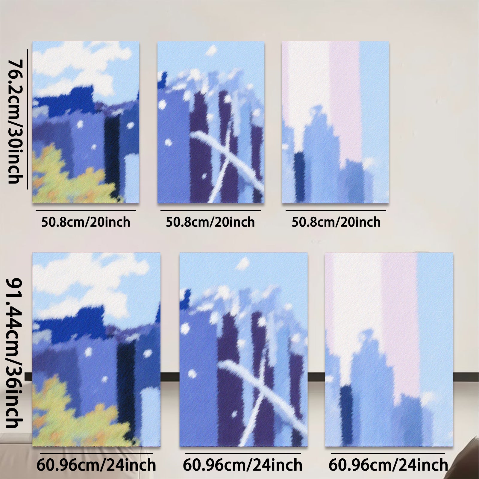 2D flat 1pc Modern Abstract Cityscape Wall Art Canvas Prints for Living Room Bedroom Home Office Decor Farmhouse Style Gallery Wrapped Ready to Hang