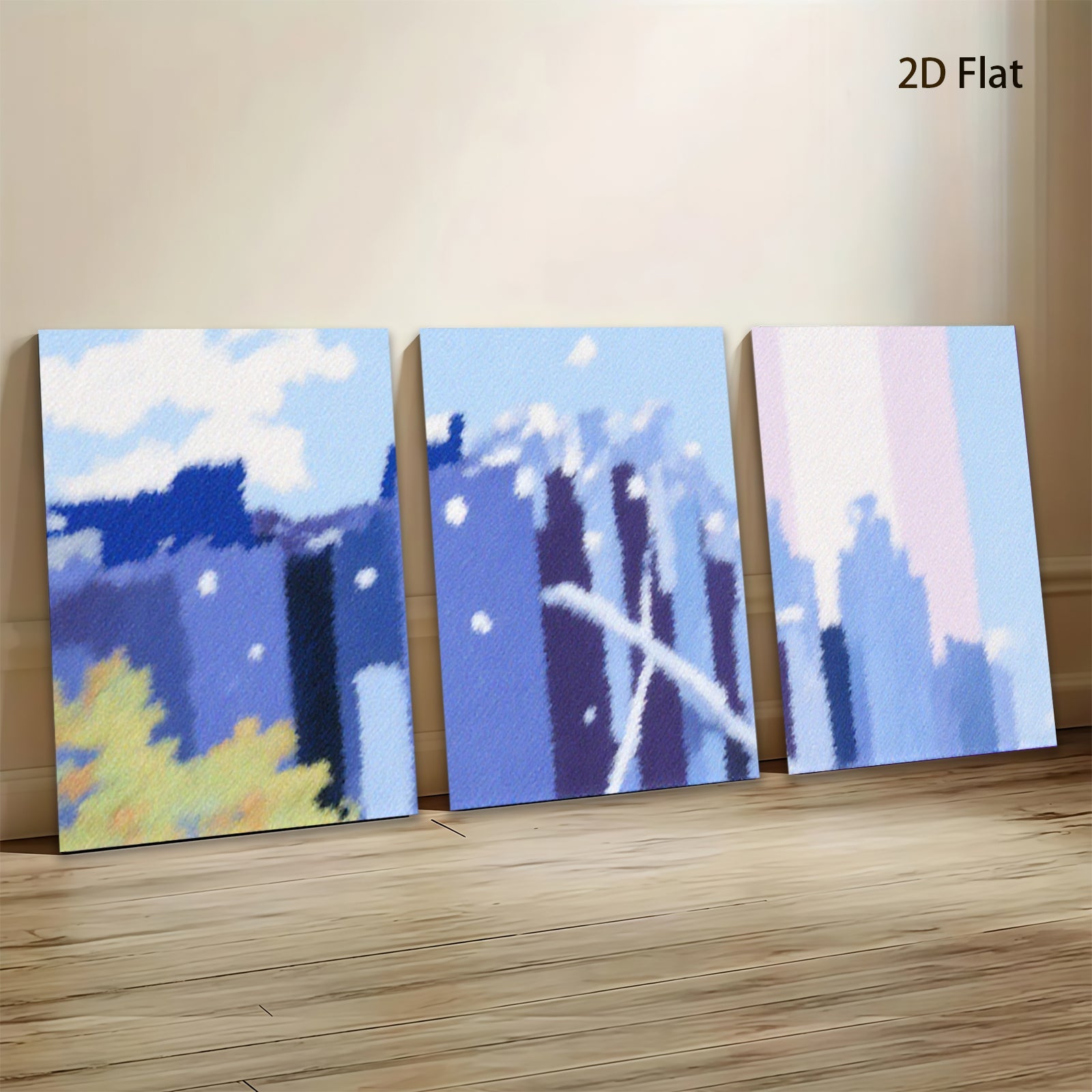 2D flat 1pc Modern Abstract Cityscape Wall Art Canvas Prints for Living Room Bedroom Home Office Decor Farmhouse Style Gallery Wrapped Ready to Hang