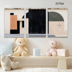 2D flat 1pc Modern Abstract Geometric Wall Art Canvas Prints for Living Room Bedroom Office Decor Farmhouse Style Wall Decor Gift Ideas