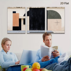 2D flat 1pc Modern Abstract Geometric Wall Art Canvas Prints for Living Room Bedroom Office Decor Farmhouse Style Wall Decor Gift Ideas