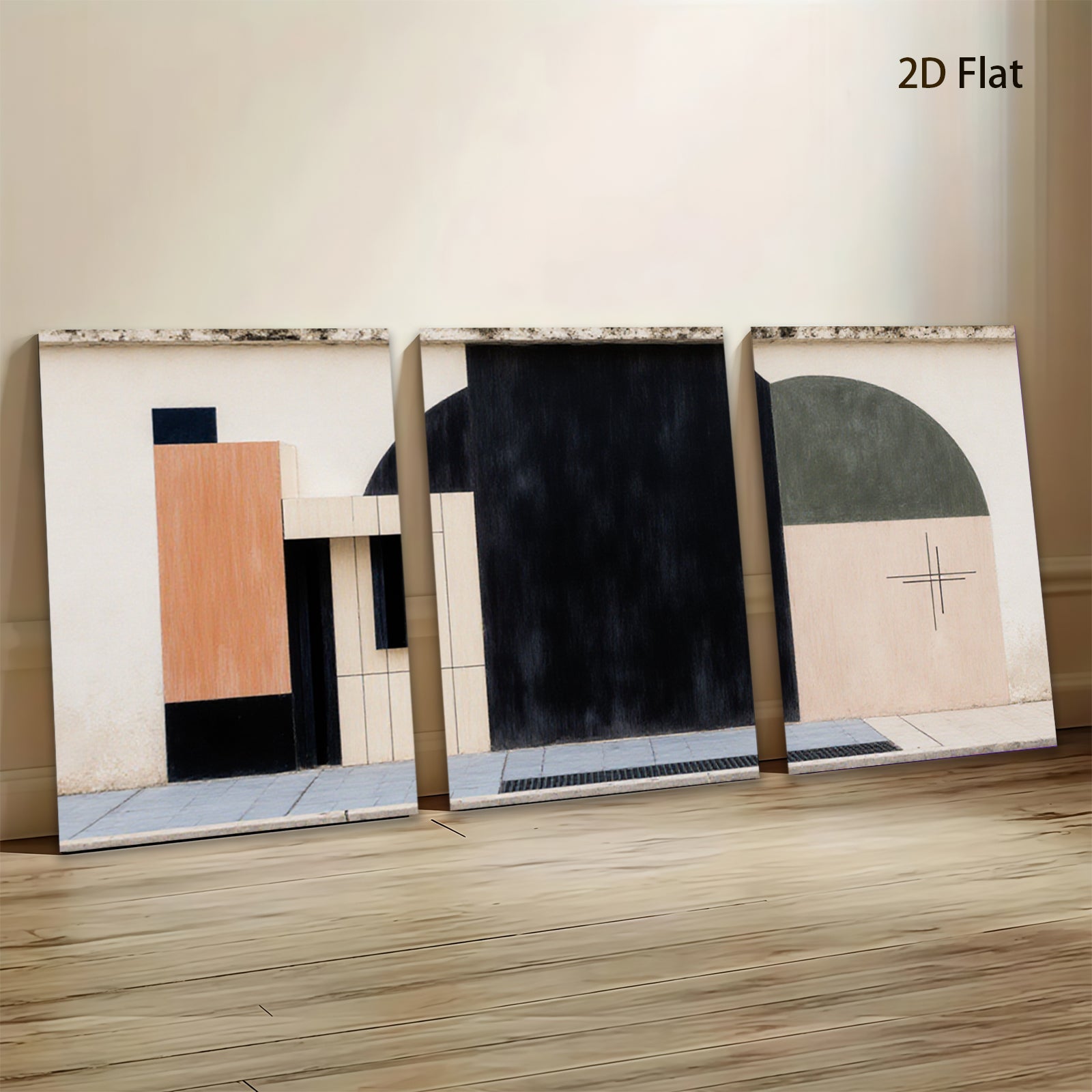2D flat 1pc Modern Abstract Geometric Wall Art Canvas Prints for Living Room Bedroom Office Decor Farmhouse Style Wall Decor Gift Ideas