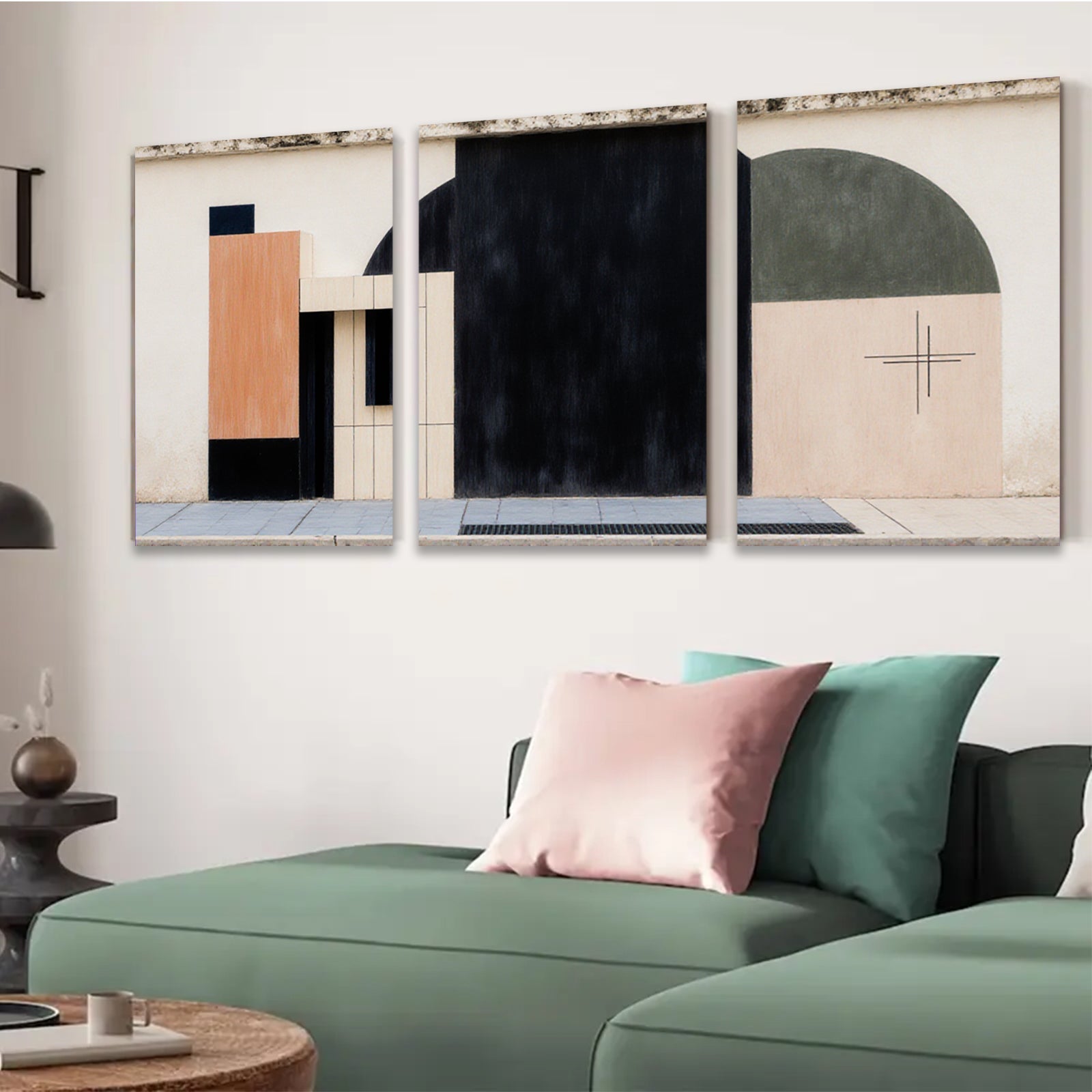 2D flat 1pc Modern Abstract Geometric Wall Art Canvas Prints for Living Room Bedroom Office Decor Farmhouse Style Wall Decor Gift Ideas