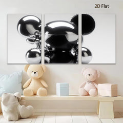 2D flat 1pc Modern Abstract Mickey Mouse Head Wall Art Canvas Prints for Living Room Bedroom Home Decor Gallery Wrapped Tealightful Coastal Farmhouse Style