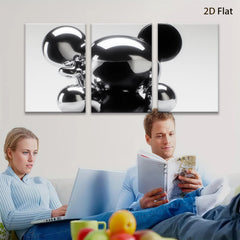 2D flat 1pc Modern Abstract Mickey Mouse Head Wall Art Canvas Prints for Living Room Bedroom Home Decor Gallery Wrapped Tealightful Coastal Farmhouse Style