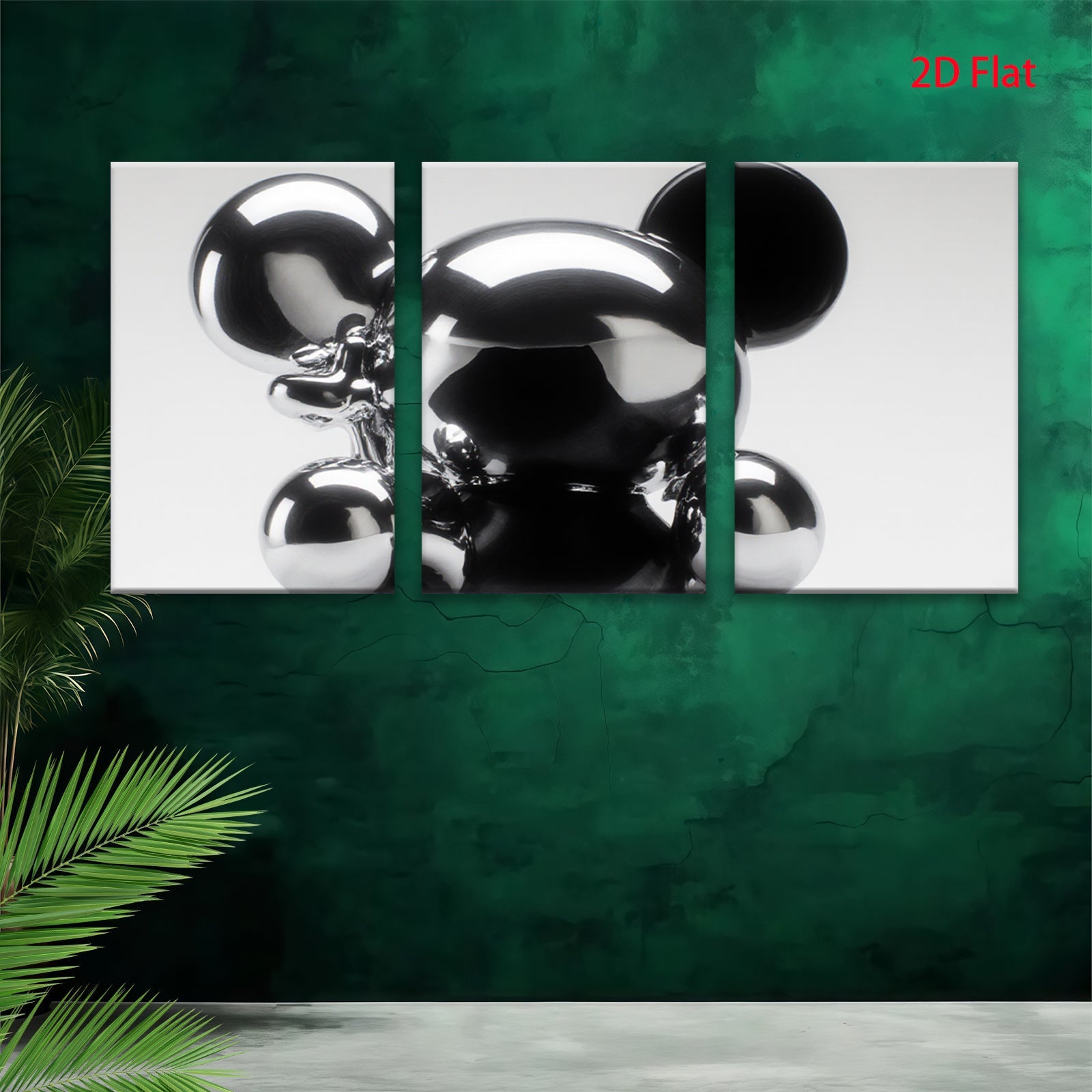 2D flat 1pc Modern Abstract Mickey Mouse Head Wall Art Canvas Prints for Living Room Bedroom Home Decor Gallery Wrapped Tealightful Coastal Farmhouse Style