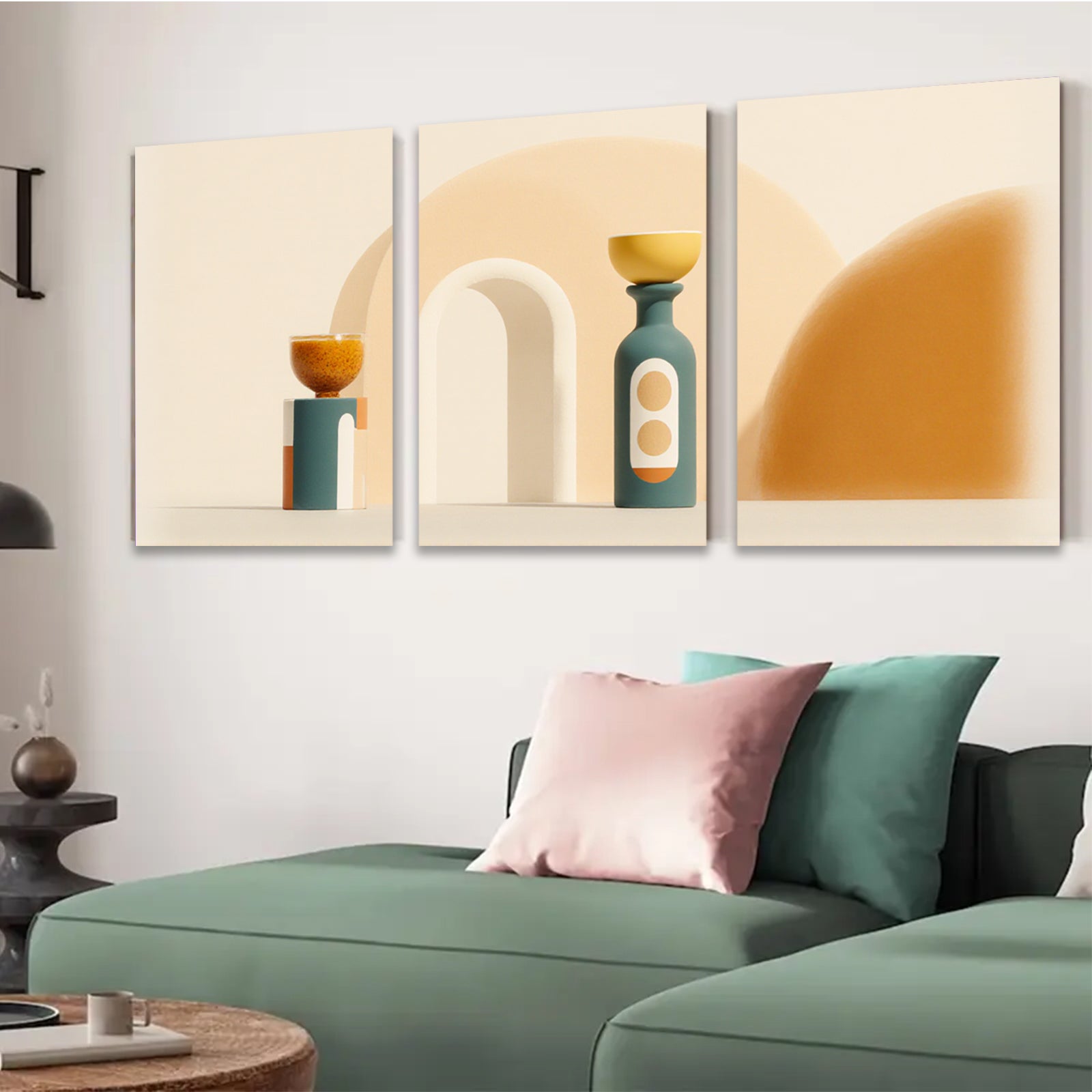 2D flat 1pc Modern Abstract Vases Composition Living Room Decor Gallery Wall Art Boho Farmhouse Style Minimalist Aesthetic Canvas Prints Bedroom Decor