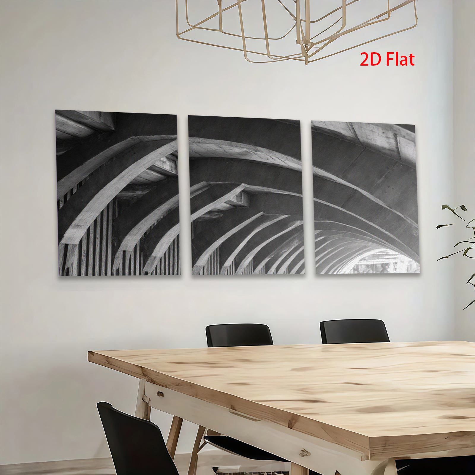 2D flat 1pc Modern Architectural Tunnel Abstract Wall Art Canvas Prints for Living Room Bedroom Office Decor Gallery Wrapped Teal Navy Gray Farmhouse Aesthetic