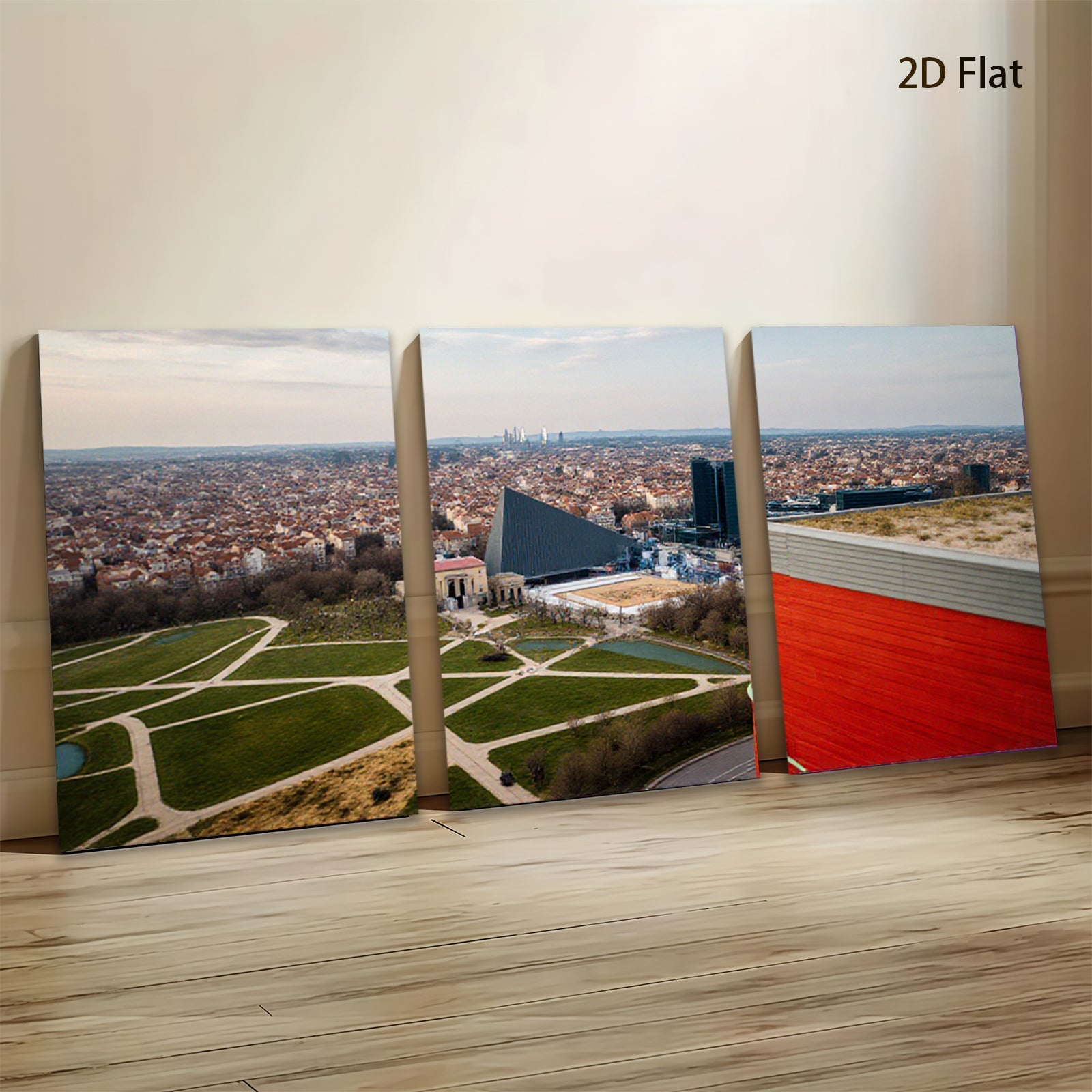 2D flat 1pc Modern Cityscape Abstract Wall Art Canvas Prints for Living Room Bedroom Office Decor farmhouse style gallery wrapped ready to hang large size