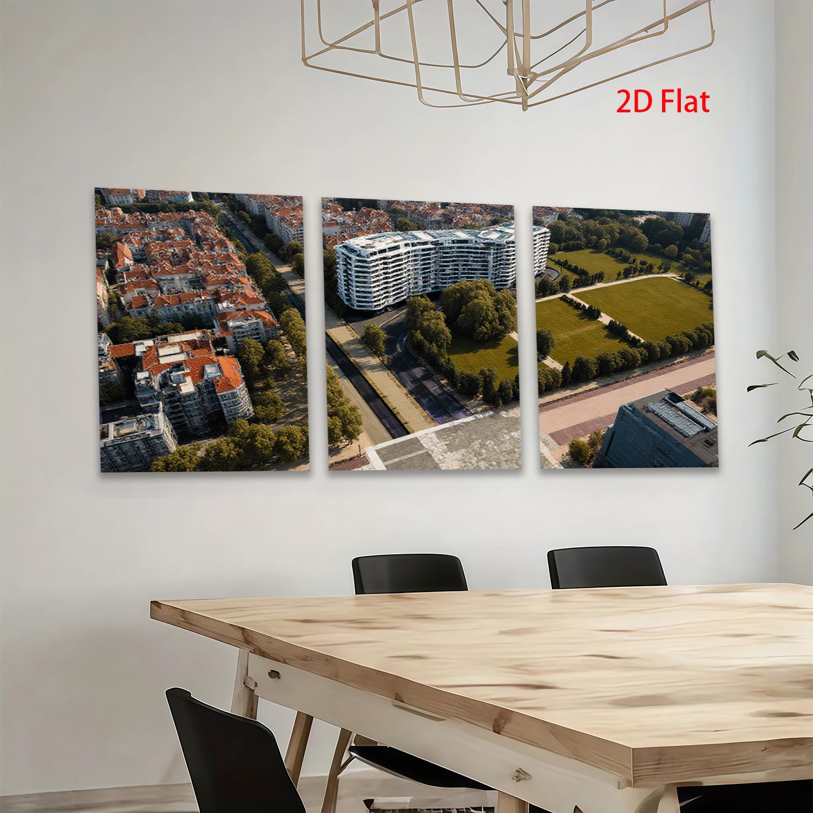2D flat 1pc Modern Cityscape Aerial View Living Room Bedroom Wall Decor Art Prints Canvas Paintings Farmhouse Style Coastal Home Décor
