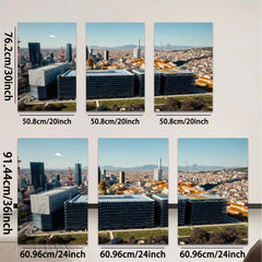 2D flat 1pc Modern Cityscape Barcelona View Wall Art Living Room Bedroom Decor Gallery Wrapped Canvas Prints for Home Office Rustic Farmhouse Coastal Style