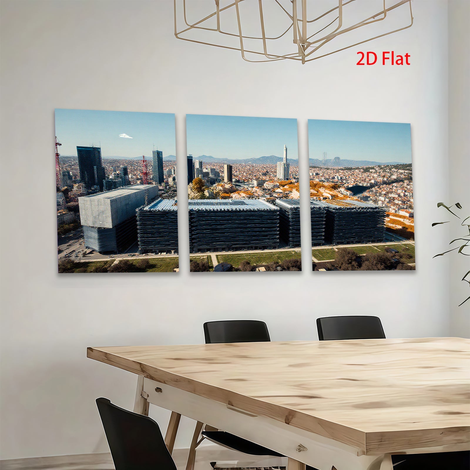 2D flat 1pc Modern Cityscape Barcelona View Wall Art Living Room Bedroom Decor Gallery Wrapped Canvas Prints for Home Office Rustic Farmhouse Coastal Style