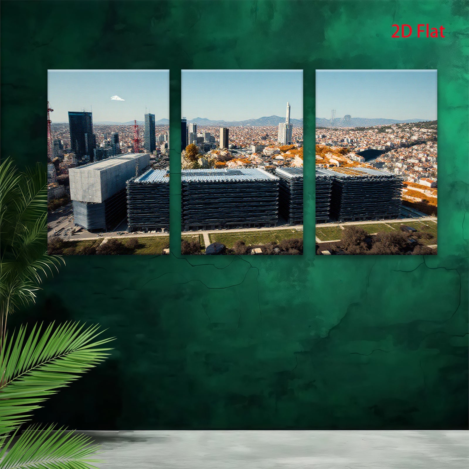 2D flat 1pc Modern Cityscape Barcelona View Wall Art Living Room Bedroom Decor Gallery Wrapped Canvas Prints for Home Office Rustic Farmhouse Coastal Style