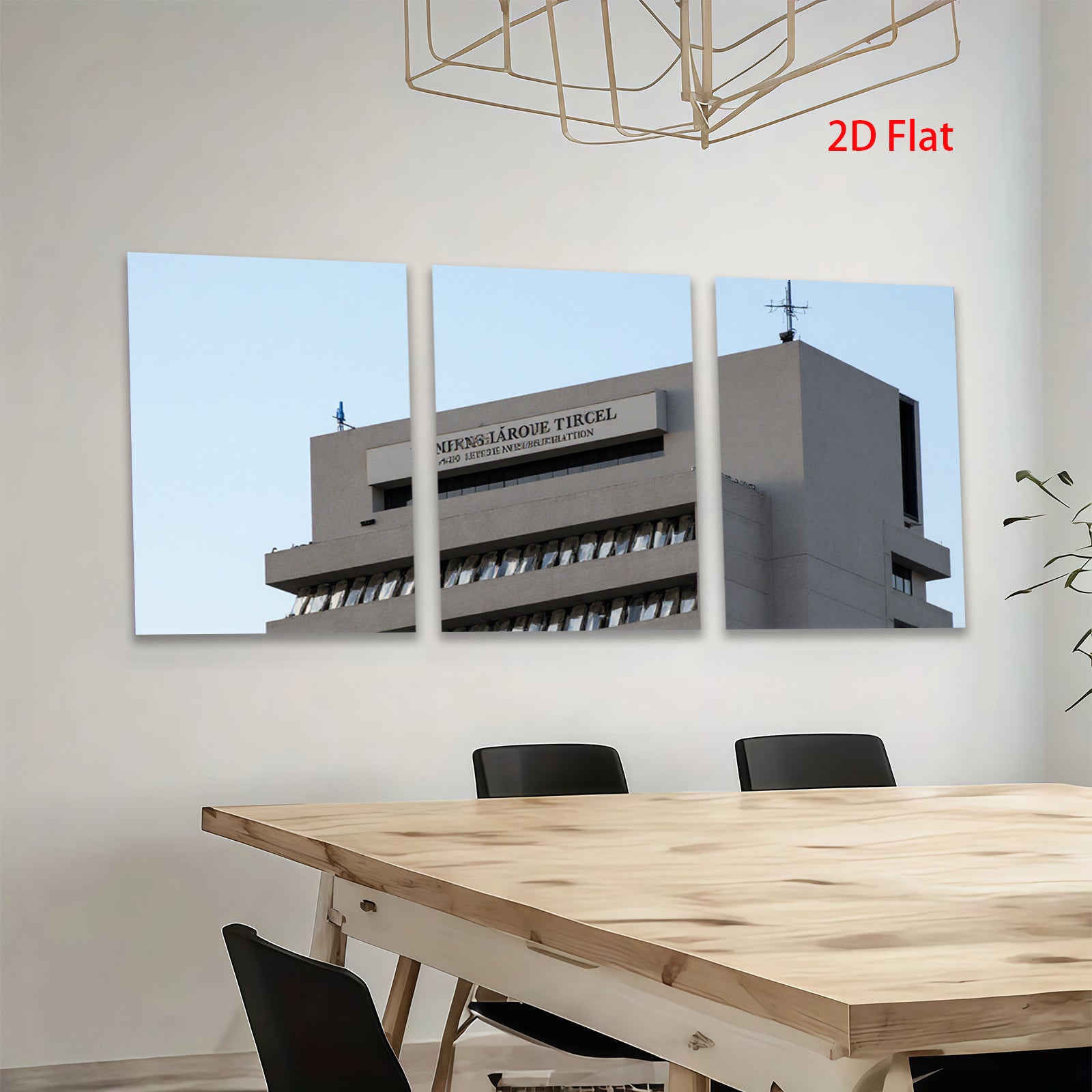 2D flat 1pc Modern Cityscape Building Architecture Wall Art Decor Living Room Bedroom Office Canvas Print Large Size Contemporary Home Decorations Farmhouse Style