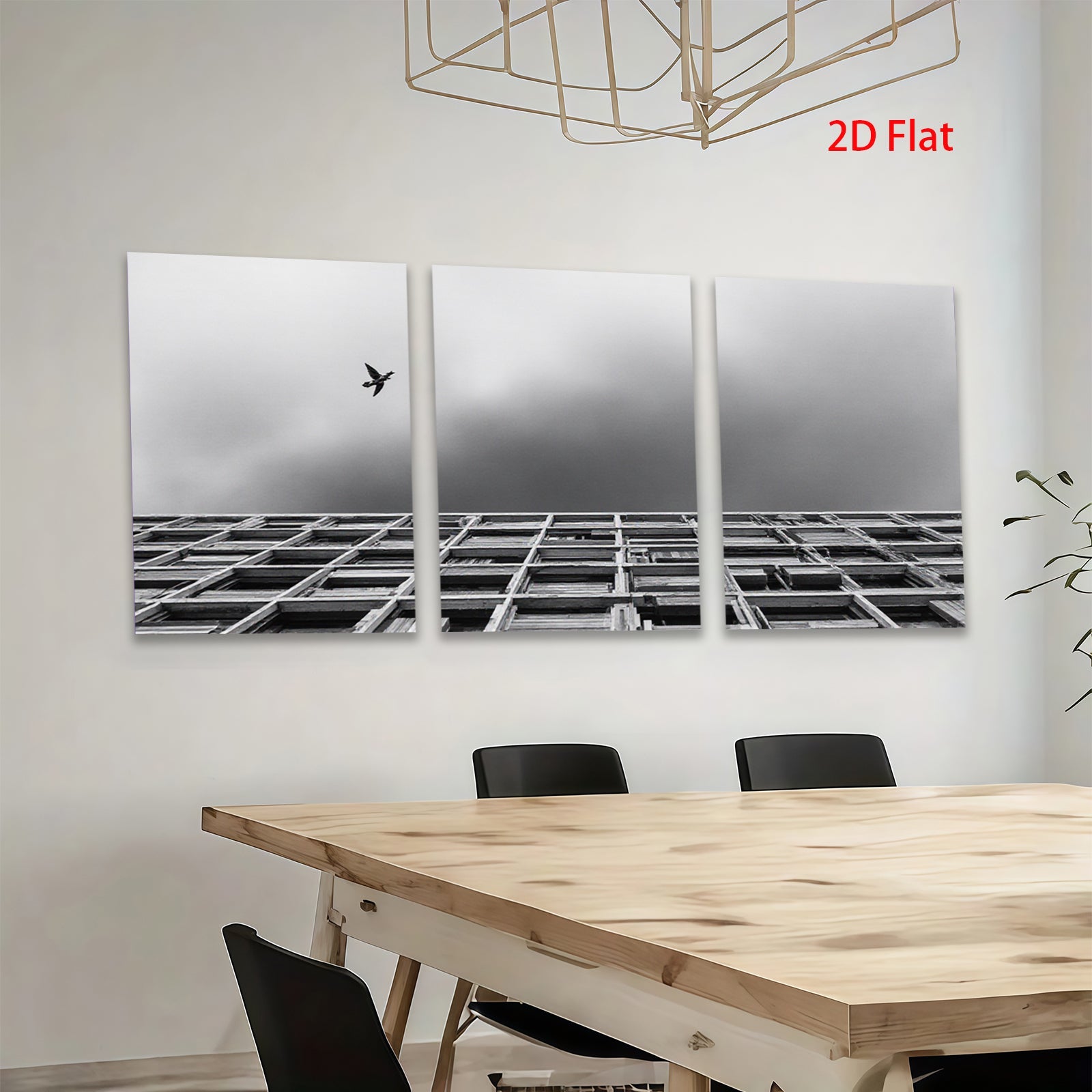 2D flat 1pc Modern Cityscape Minimalist Bird Flight Wall Art for Living Room Bedroom Office Decor Canvas Prints Framed Ready to Hang Gallery Wrapped Timeless Design