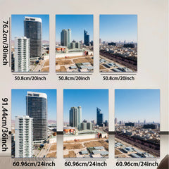 2D flat 1pc Modern Cityscape Skyline Wall Art Living Room Bedroom Home Decor Canvas Prints Large Size Contemporary Art Trending Now