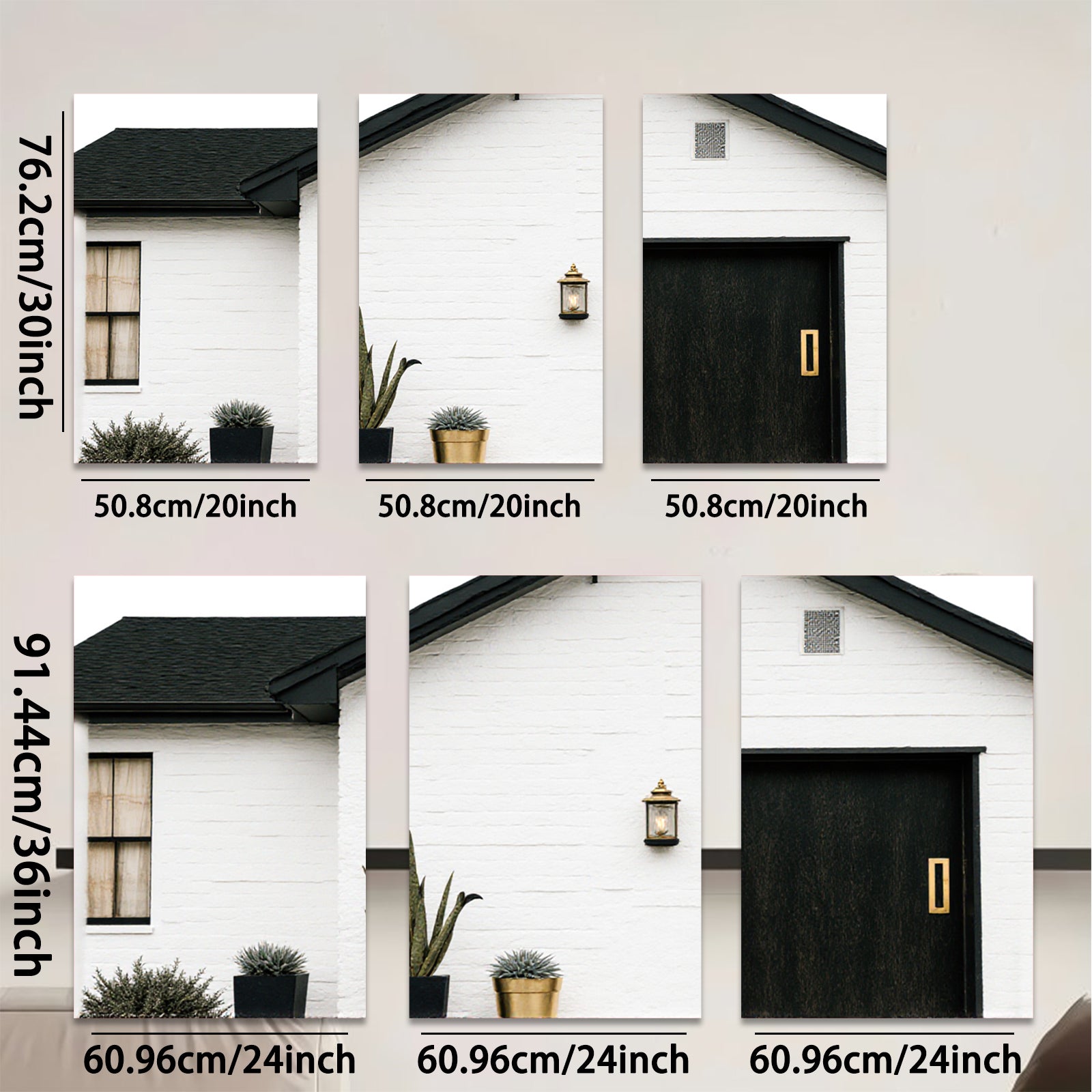 2D flat 1pc Modern Farmhouse Exterior Botanical Welcome Home Wall Art Living Room Decor Gallery Wrapped Canvas Prints for Bedroom Coastal Farmhouse Style