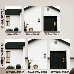 2D flat 1pc Modern Farmhouse Exterior Botanical Welcome Home Wall Art Living Room Decor Gallery Wrapped Canvas Prints for Bedroom Coastal Farmhouse Style