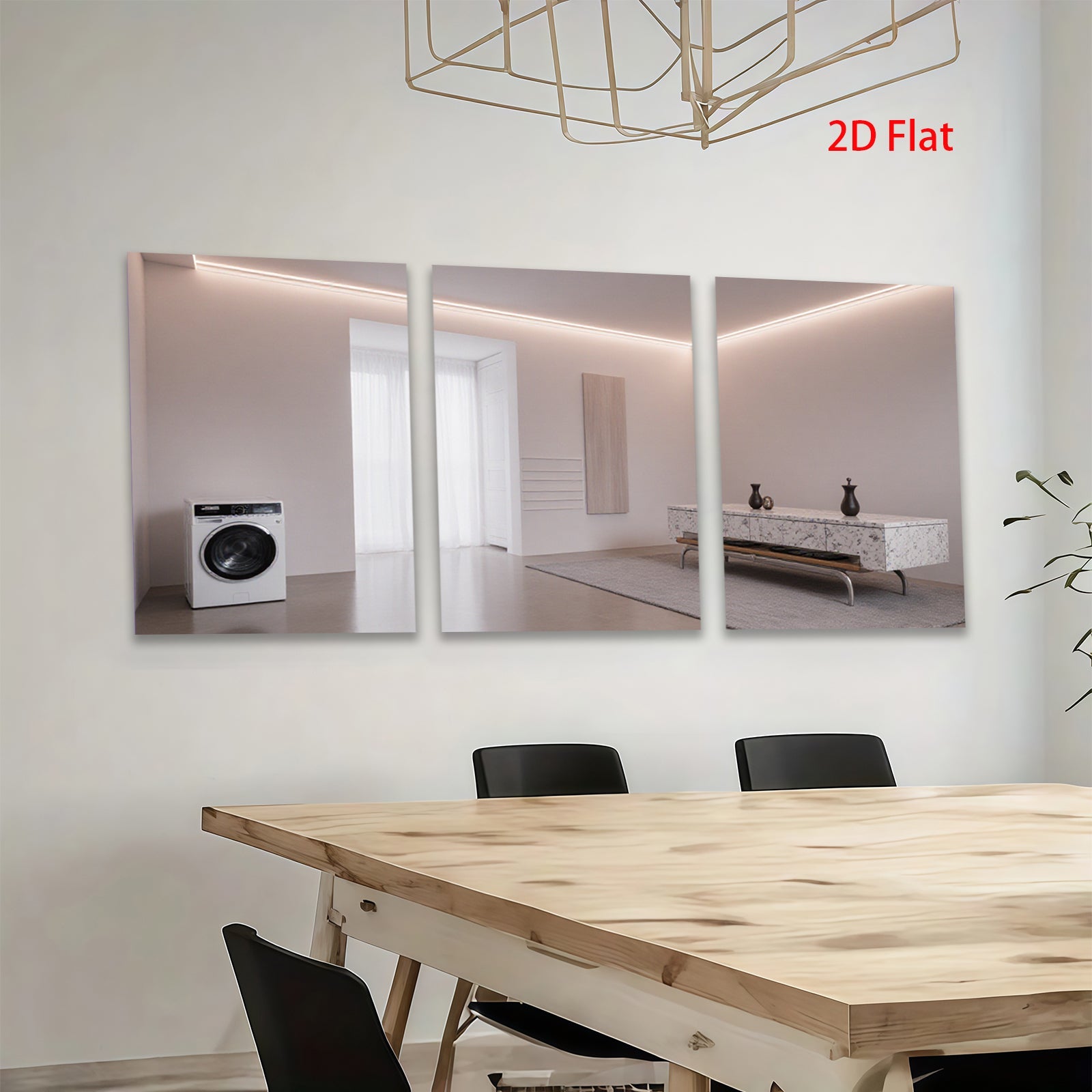 2D flat 1pc Modern Living Room Washroom Wall Art Decor Minimalist Chic Farmhouse Style Gallery Wrapped Canvas Prints for Bedroom Office Hotel Cozy Home