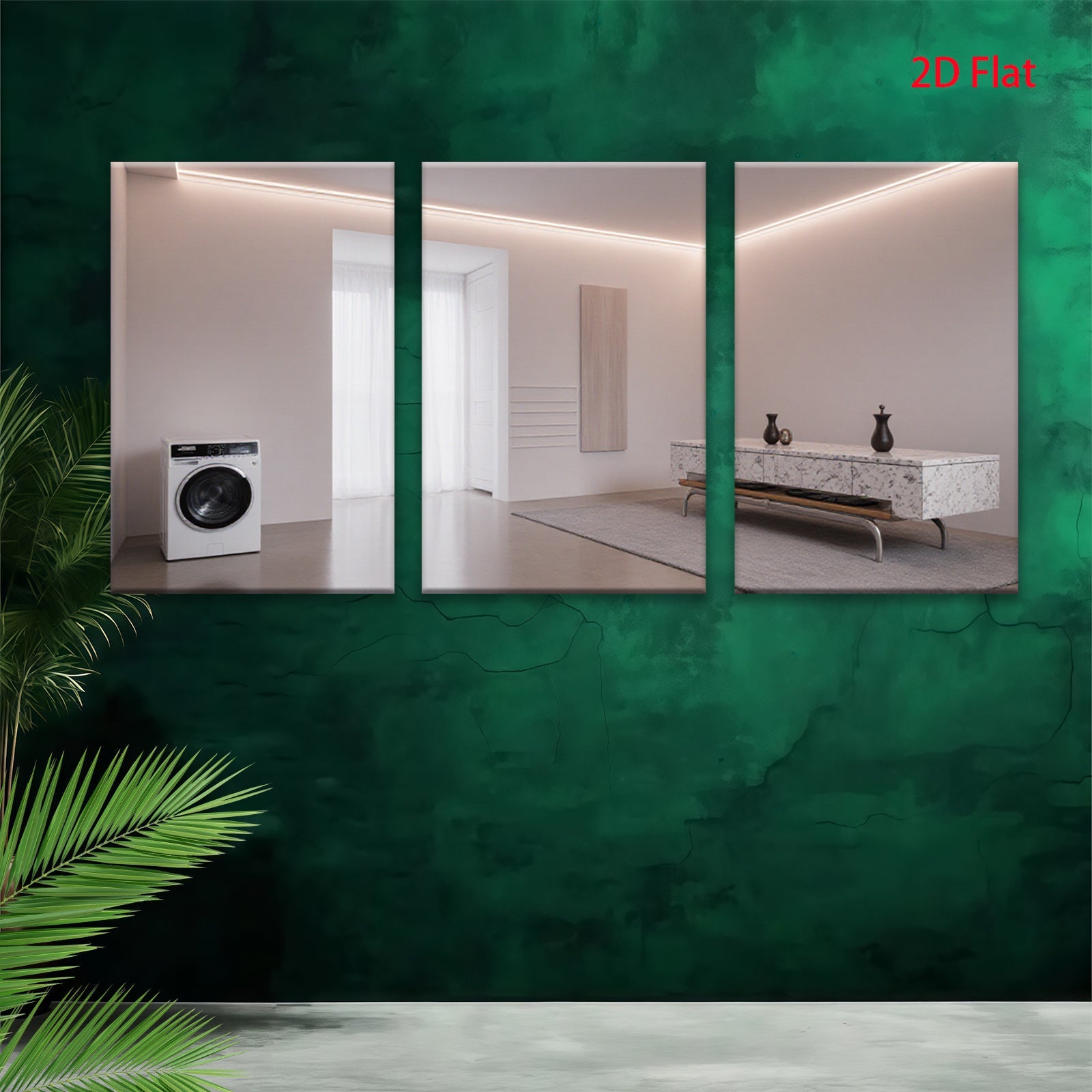 2D flat 1pc Modern Living Room Washroom Wall Art Decor Minimalist Chic Farmhouse Style Gallery Wrapped Canvas Prints for Bedroom Office Hotel Cozy Home