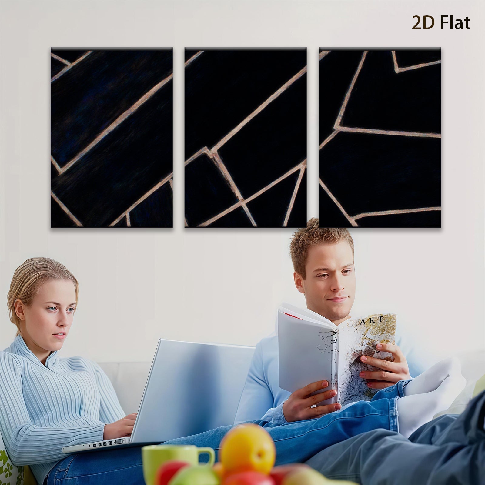 2D flat 1pc Modern Minimalist Line Art Canvas Wall Decor for Living Room Bedroom Office Gallery Wrapped Timeless Abstract Contemporary Home D��cor Trending Now Stylish Design