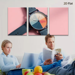 2D flat 1pc Modern Minimalist Watch Teal Leather Band Timepiece Living Room Wall Decor Farmhouse Style Bedroom Art Gallery Wrapped Canvas Print