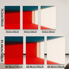 2D flat 1pc Modern abstract color block wall art living room bedroom home decor farmhouse style canvas prints gallery wrapped ready to hang