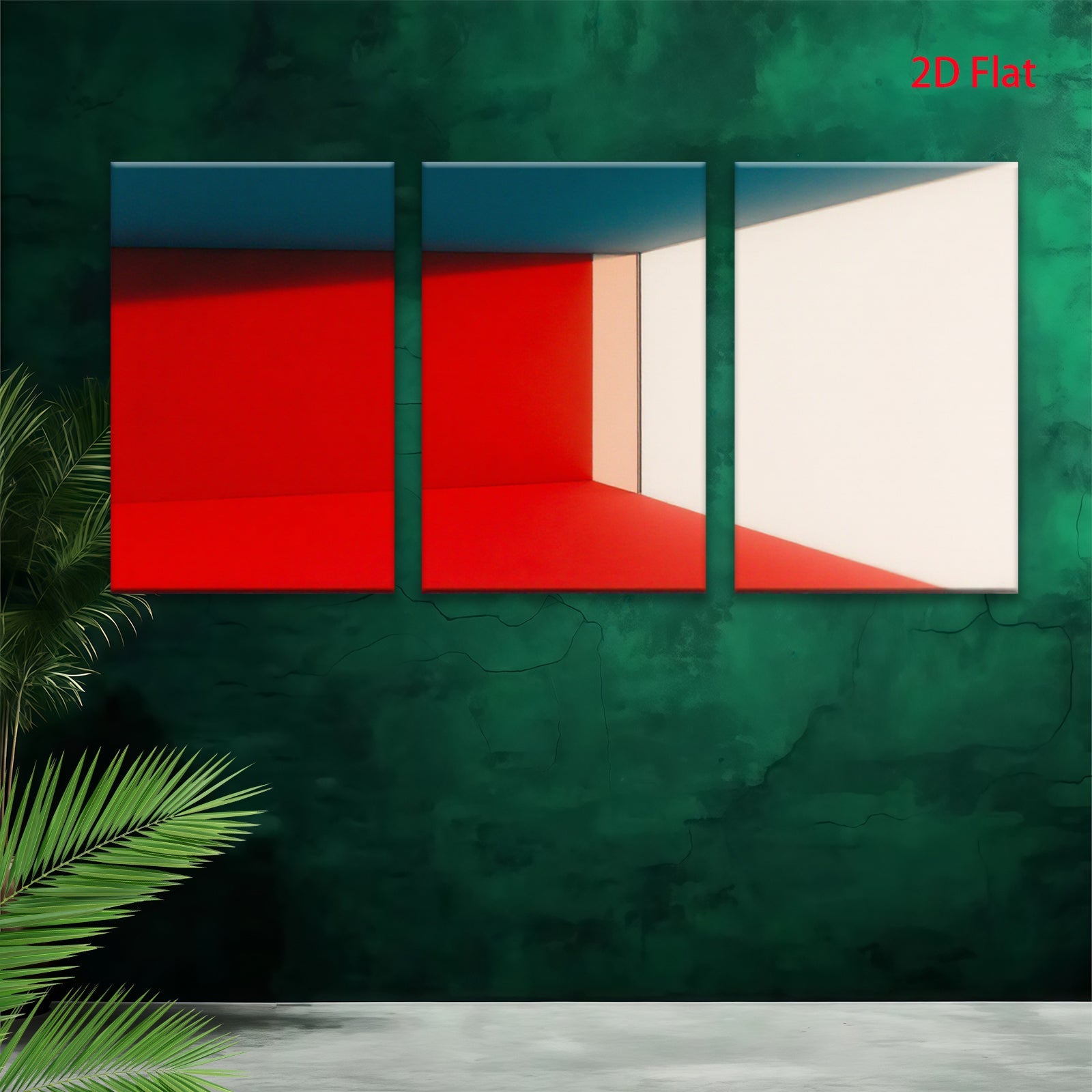 2D flat 1pc Modern abstract color block wall art living room bedroom home decor farmhouse style canvas prints gallery wrapped ready to hang
