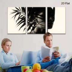 2D flat 1pc Mystical Portrait Sunlight Shadow Wall Art for Living Room Bedroom Gallery Wrapped Canvas Prints Modern Farmhouse Decor Coastal Vibes Botanical Design