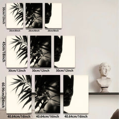 2D flat 1pc Mystical Portrait Sunlight Shadow Wall Art for Living Room Bedroom Gallery Wrapped Canvas Prints Modern Farmhouse Decor Coastal Vibes Botanical Design