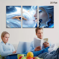 2D flat 1pc Mystical White Tiger Spirit Portrait Fantasy Art Wall Decor Living Room Bedroom Modern Canvas Prints Home Decorations Gift Ideas Trending Now