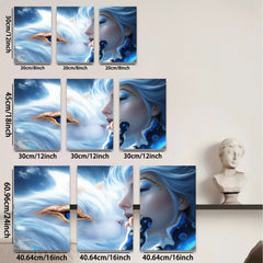 2D flat 1pc Mystical White Tiger Spirit Portrait Fantasy Art Wall Decor Living Room Bedroom Modern Canvas Prints Home Decorations Gift Ideas Trending Now