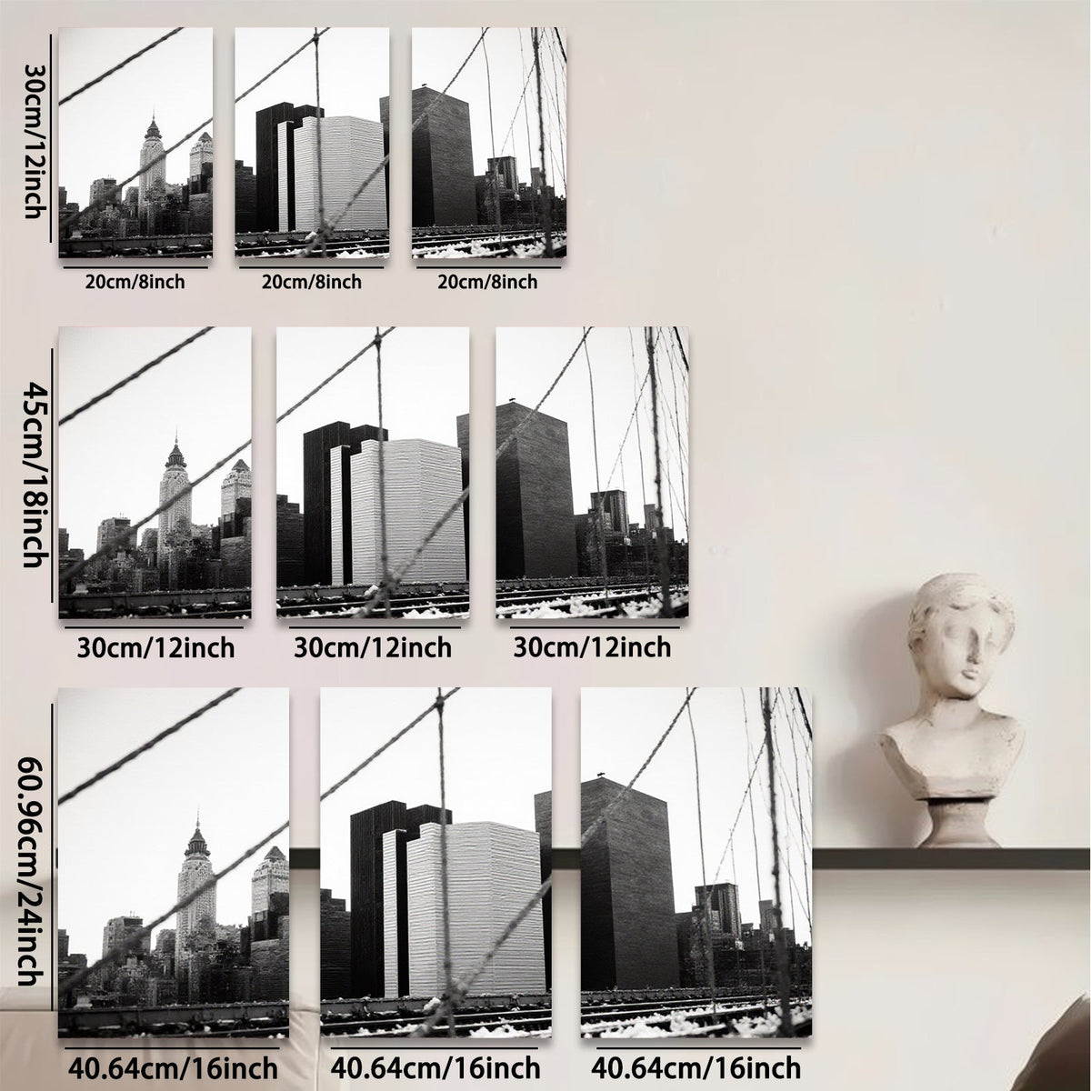 2D flat 1pc New York City Skyline Abstract Wall Art Decor Modern Home Office Living Room Canvas Prints Framed Ready to Hang Gallery Wrapped Gift Ideas Trending Now