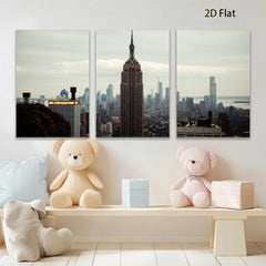 2D flat 1pc New York City Skyline Towering Buildings Modern Wall Art Decor Living Room Bedroom Office Canvas Prints Frameless Home Decorations Gift Ideas Trending Now