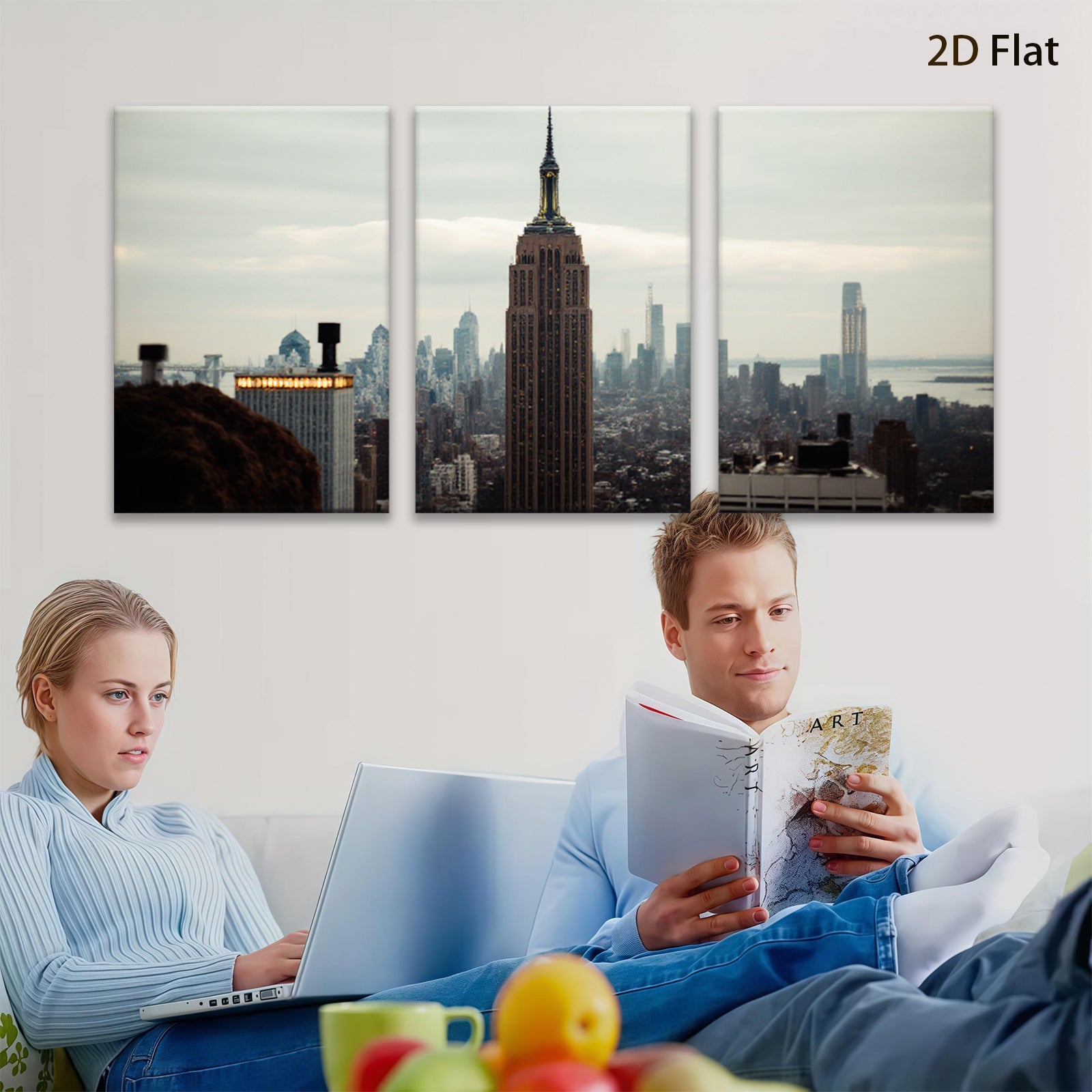 2D flat 1pc New York City Skyline Towering Buildings Modern Wall Art Decor Living Room Bedroom Office Canvas Prints Frameless Home Decorations Gift Ideas Trending Now